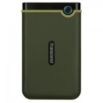 Външен хард диск Твърд диск Transcend 1TB StoreJet 25M3G USB 3.1, 2.5 Rubber Case, AntiShock, Military Green (Slim)