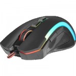 Мишка Mишка Redragon CRIFFIN RGB Wired Gaming Mouse, RGB backlight, Soft Rubber Skin surface, 7200 DPI, 7+scroll wheel buttons, 1000Hz, Goldplated USB, Дължина на кабела 1.8 m, Black