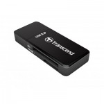 Оптично устройство Четец за флаш карта Transcend SDHC/MMC4+MicroSDHC/M2 Card Reader, Black