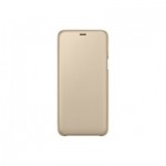 Samsung Galaxy A6+ (2018), Flip Wallet Cover, Gold