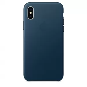 Apple iPhone X Leather Case Cosmos Blue