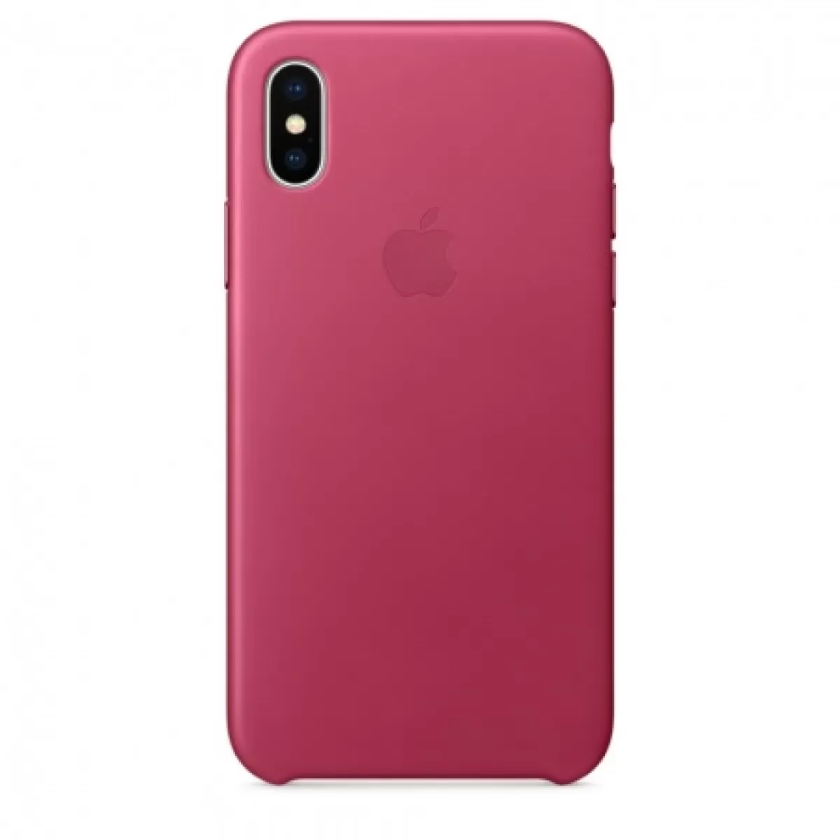 Apple iPhone X Leather Case Pink Fuchsia