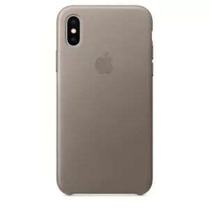 Apple iPhone X Leather Case Taupe