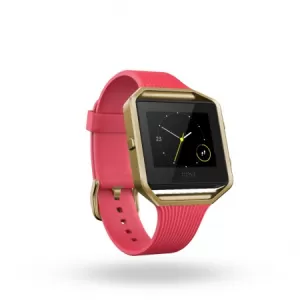 Fitbit Blaze,Tapered Pink, Gold, Large