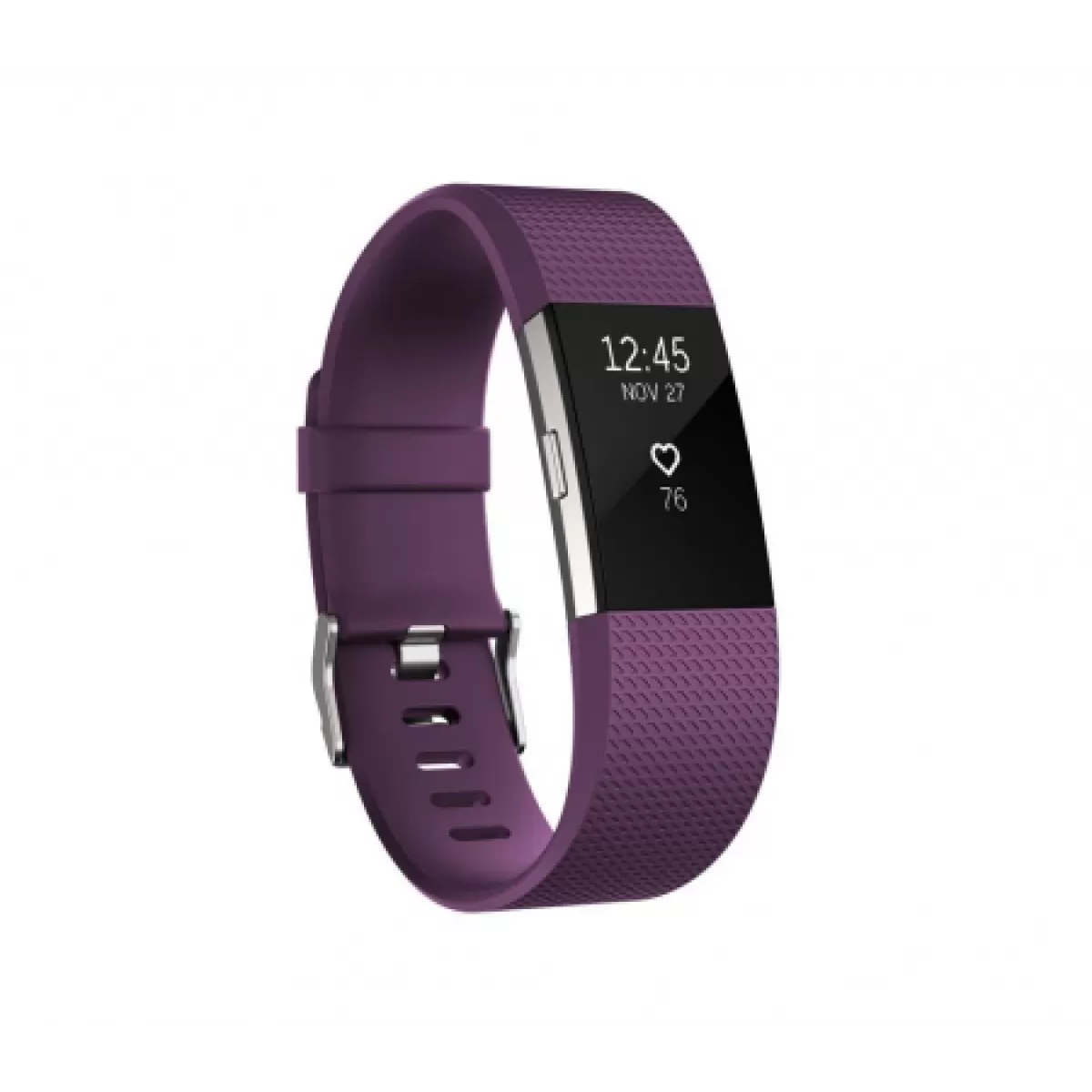 Fitbit Charge 2 Plum Silver Large