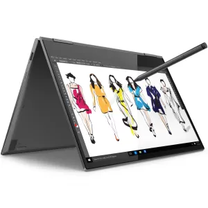 Лаптоп Lenovo Yoga 730 13.3 FullHD IPS Antiglare Touch i78565U up to 4.6GHz QuadCore, 8GB DDR4 onboard, 512GB SSD m.2 PCIe, Backlit KBD, Fingerprint Reader, TPM 2.0, USBC/Thunderbolt, 720p cam, up to 11.5 hours battery, 1.12kg, fullaluminium chassis, Iron