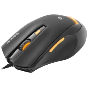 Мишка Defender Gaming мишка Warhead GM1710 optical, 6 buttons, 1200/1600/2400/3200 dpi, 30 IPS, 125 Hz, жична