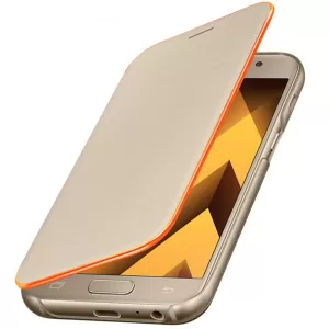 Samsung Galaxy A3 (2017), Neon Flip Cover, Gold