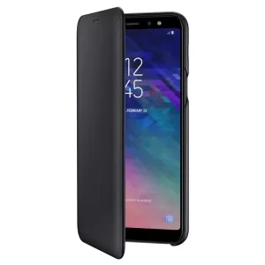 Samsung Galaxy A6+ (2018), Flip Wallet Cover, Black