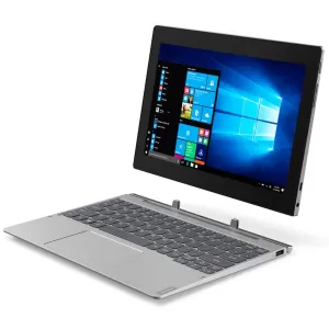Таблет Lenovo Miix D330 4G 10.1 IPS 1280x800 N4000 up to 2.6GHz QuadCore, 2GB RAM, 32GB SSD, 5MP cam + 2MP front, MicroSD, Nano SIM, USBC, 2 x USB on dock, WiFi, BT 4.0, Mineral Grey, Win 10 + detachable keyboard
