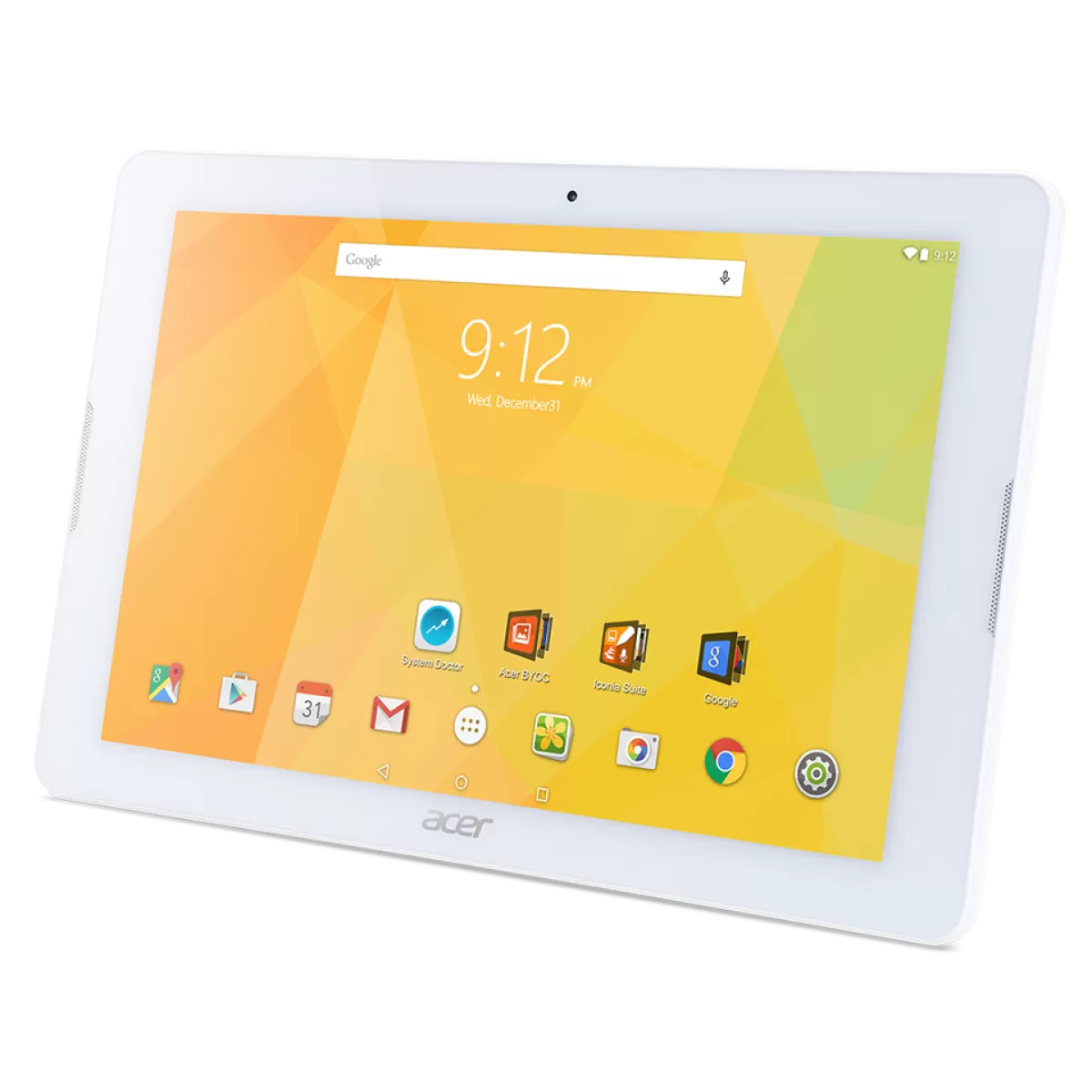 Таблет Tablet Acer Iconia B3A30K32D WiFi/10.1 IPS (HD 1280 x 800), MTK MT8163 Quadcore Cortex A53/1GB/16GB eMMC, Cam (2MP front, rear 5 MP 1080p FHD)/Gsensor, Micro USB, microSD, Android 6.0 (Marshmallow), White