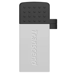 USB памет Флаш памет Transcend 16GB JetFlash 380 USB OnTheGo for ANDROID, Silver Plating
