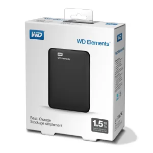 Външен хард диск HDD 1,5TB USB 3.0 Elements Portable Black